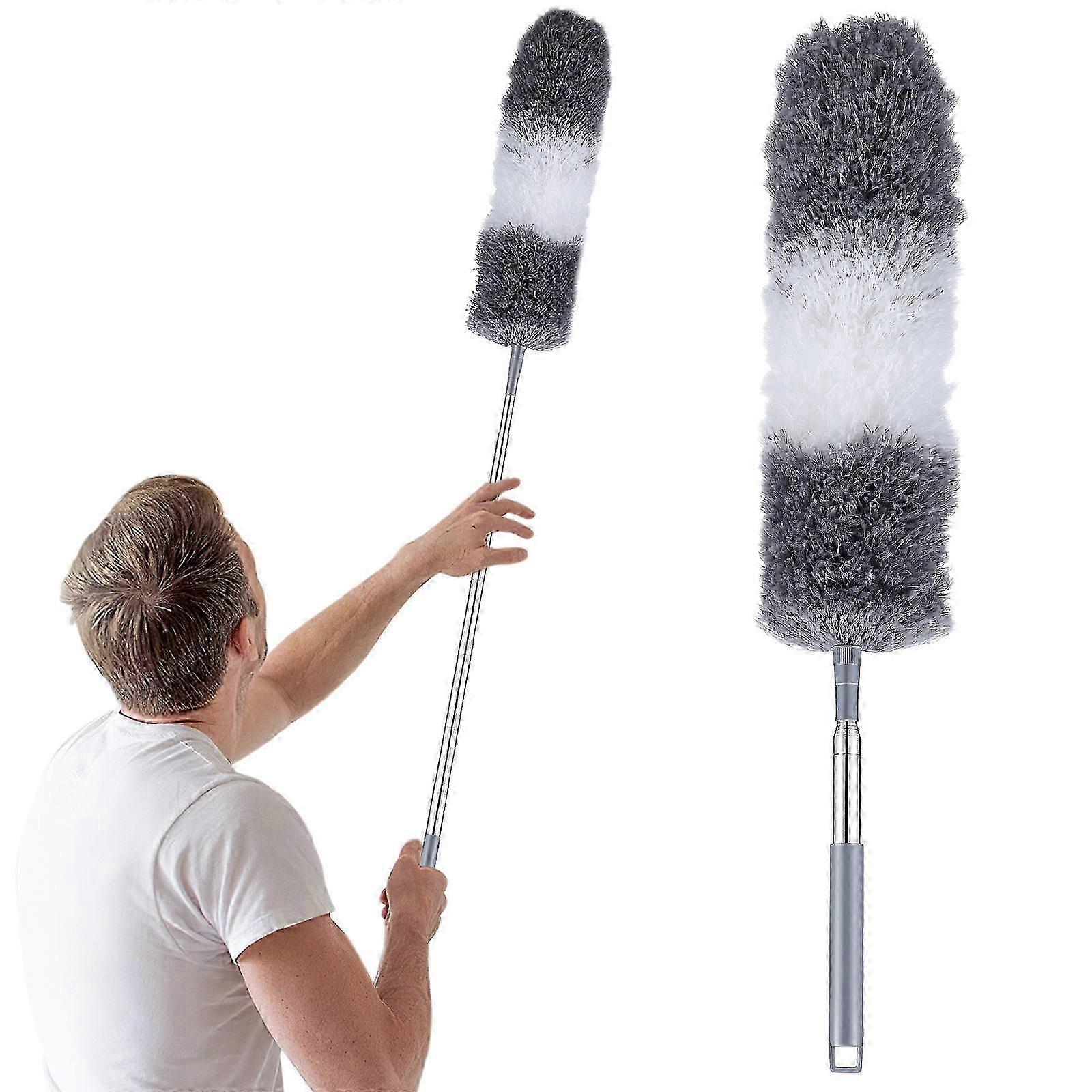 Duster With Extension Pole Microfiber Duster Dust Cleaner Flexible Duster Fan Cleaner Duster Ceiling Duster