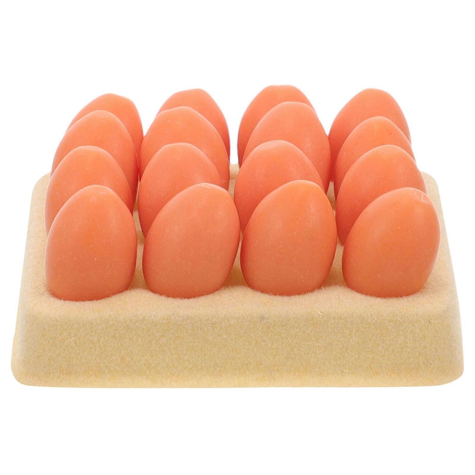 1 Set Mini Simulation Eggs Miniature Fake Eggs Tiny Eggs with Mini Tray