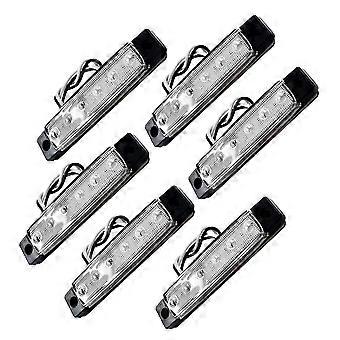 6Pcs Marine Boat Lights 6 LEDs Interior Lights Waterproof Boat Navigation Lights White