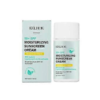 Fuktgivande solskyddsmedel SPF 50+, högt UV-skydd, mineralsolskyddsmedel, bredspektrum SPF 50+ solskyddsmedel, lätt och uppfriskande, solskydd i resestorlek