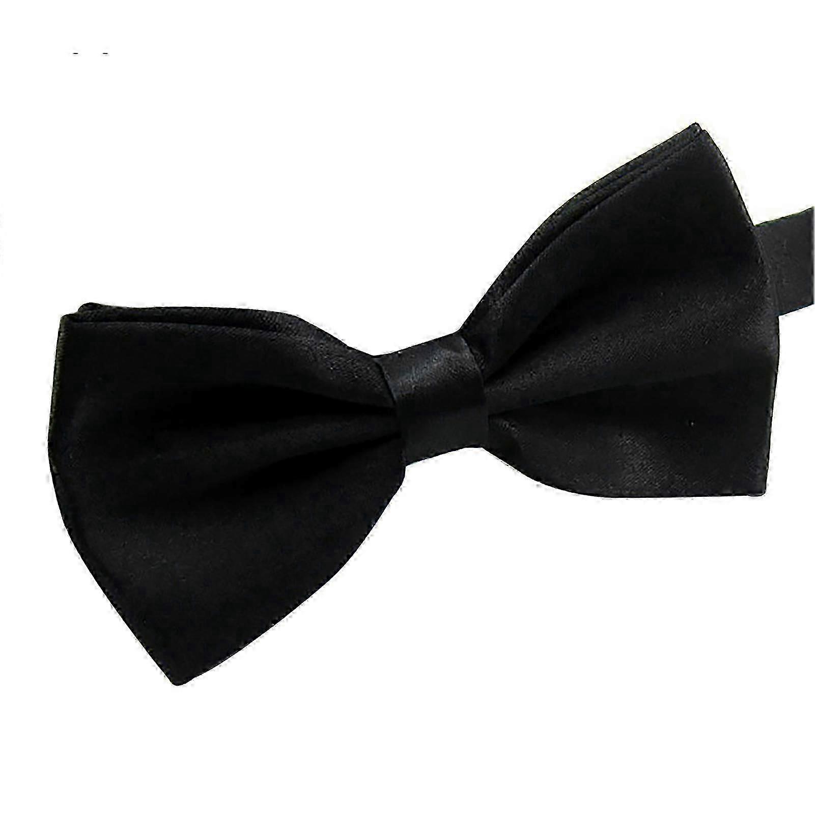Bow Tie Solid Color Wear Easily Polyester Adjustable Bow Tie Pre Tied compatible with compatible withmal