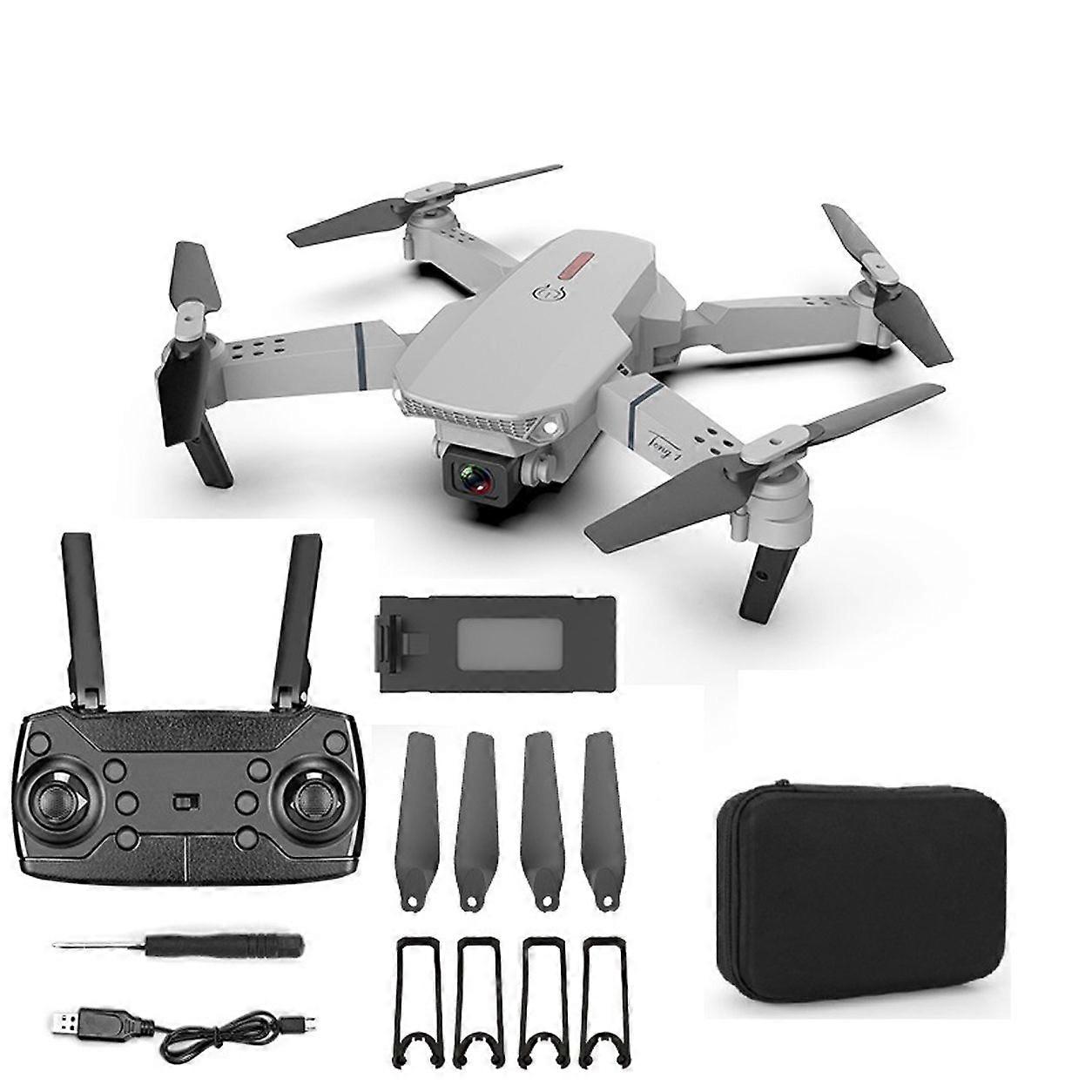 E88 Foldable Camera Drone with Remote Control and 2 Batteries