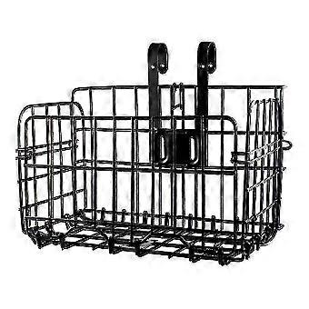 Folding Rear Bike Basket Wire Mesh Fold-up Detachable Front Bag Rear Hanging Bike Basket