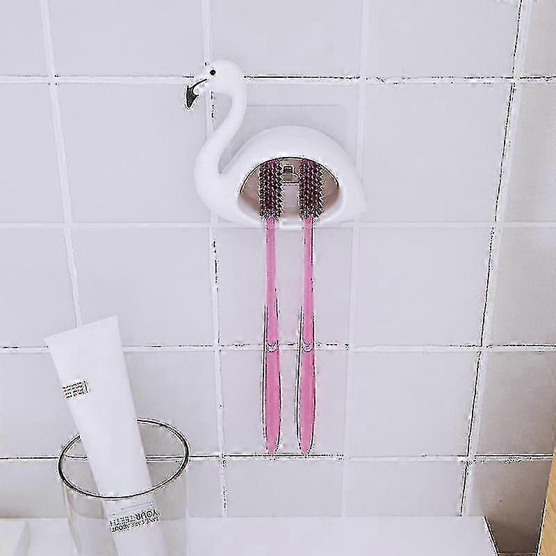 Toothbrush Holder Suction Cup Flamingo Shape