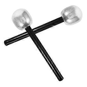Fake Microphone Prop Simulation Microphone for Kids 8Pcs Silver ABS