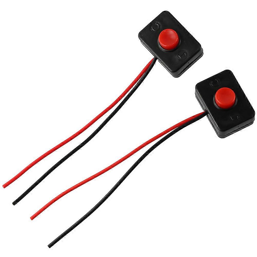 2pcs switch 12V Mini Momentary Switch 24V Car Modification Push Button Surface Mount Easy to Install Switch With Adhesive Car