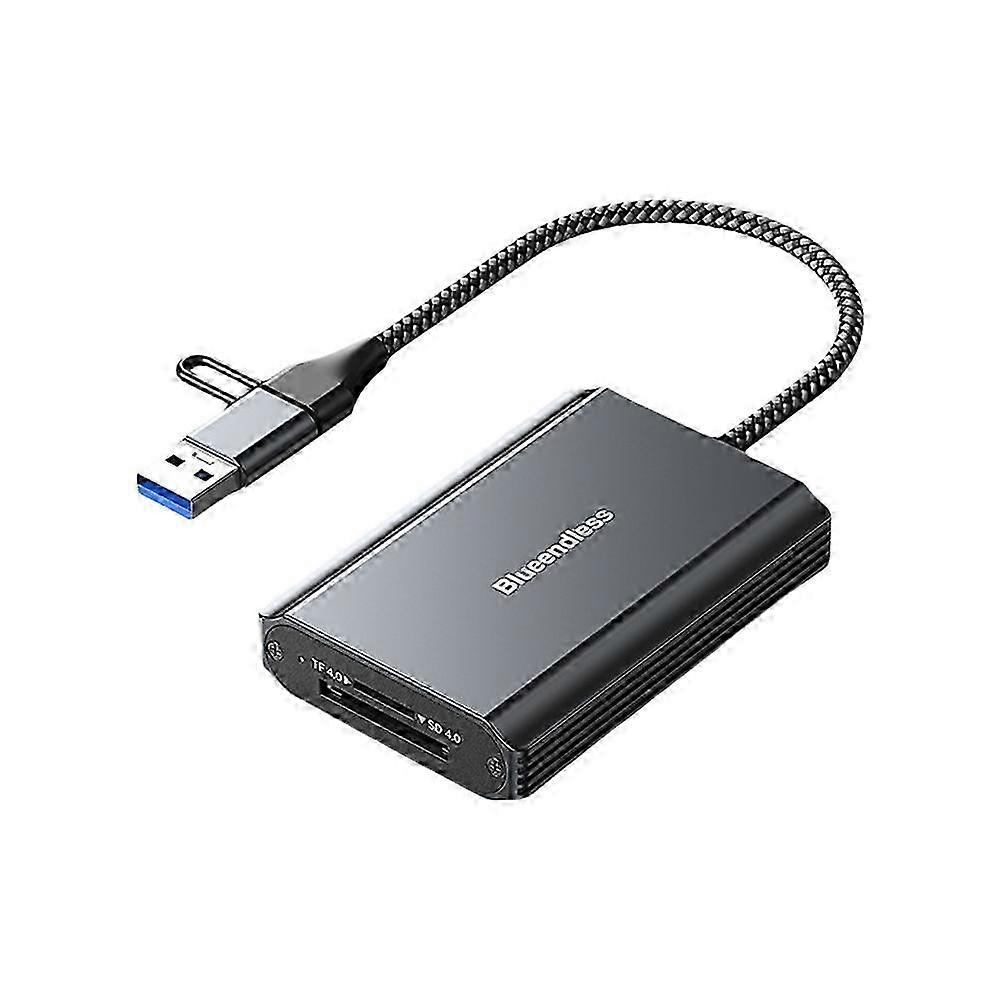 Blueendless SD/TF4.0 Card Reader Supported 2TB Capacity 312MB/S High-Speed Card Reader compatible with Windows/Linux/Android
