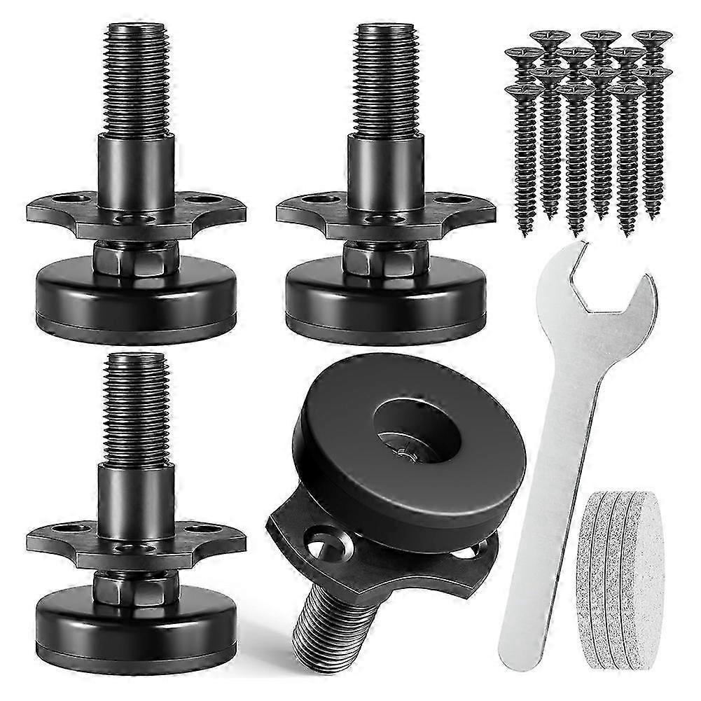 Adjustable Leveling Feet, 3/8inch-16 Thread T-Nut Kit 4 Pack