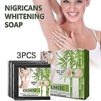 1pc  Bamboo Charcoal Black Acanthopanax Skin Soap Brightens Skin Tone And Whitens Elbow And Underar