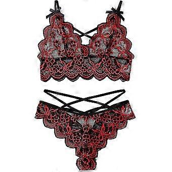 Women Sexy Lingerie Set Lace Bra And Panty Sets Strappy 2 Piece Lingerie S-3xl