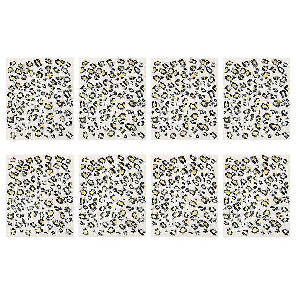 8 Sheets Leopard Temporary Tattoos, Removable Body Tattoo Stickers
