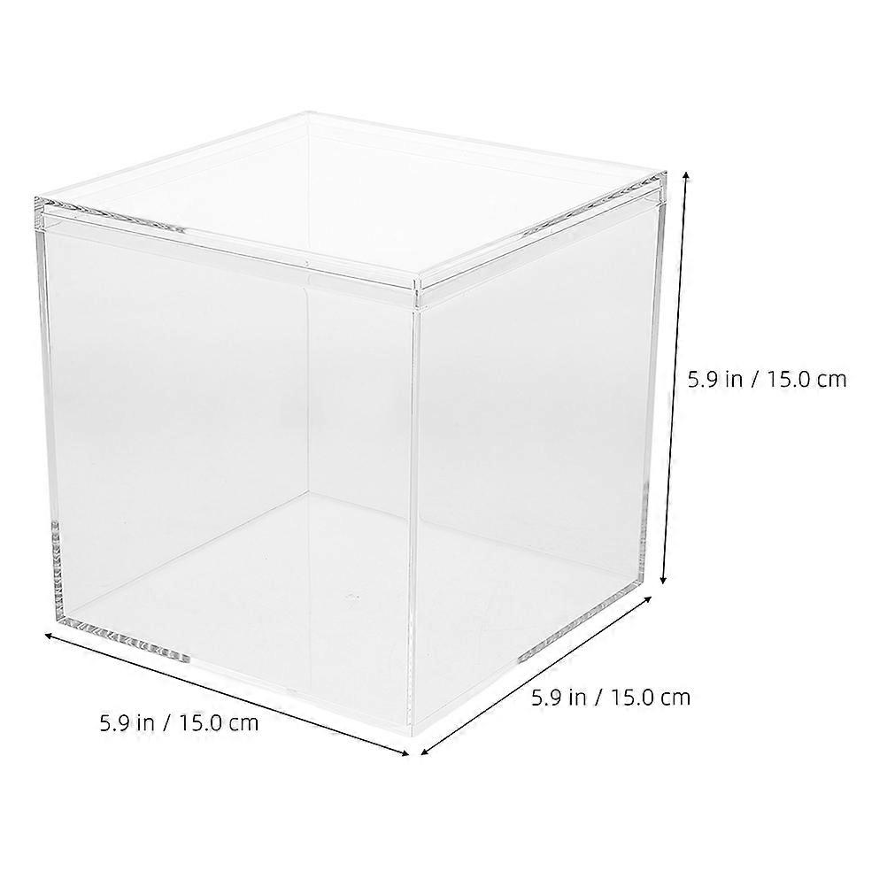 Transparent Wedding Box for Storage 2Pcs Clear Square Display