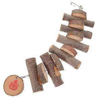 Rabbit Chew Toy Wooden Molar Toy for Pets Natural Dark Brown Material