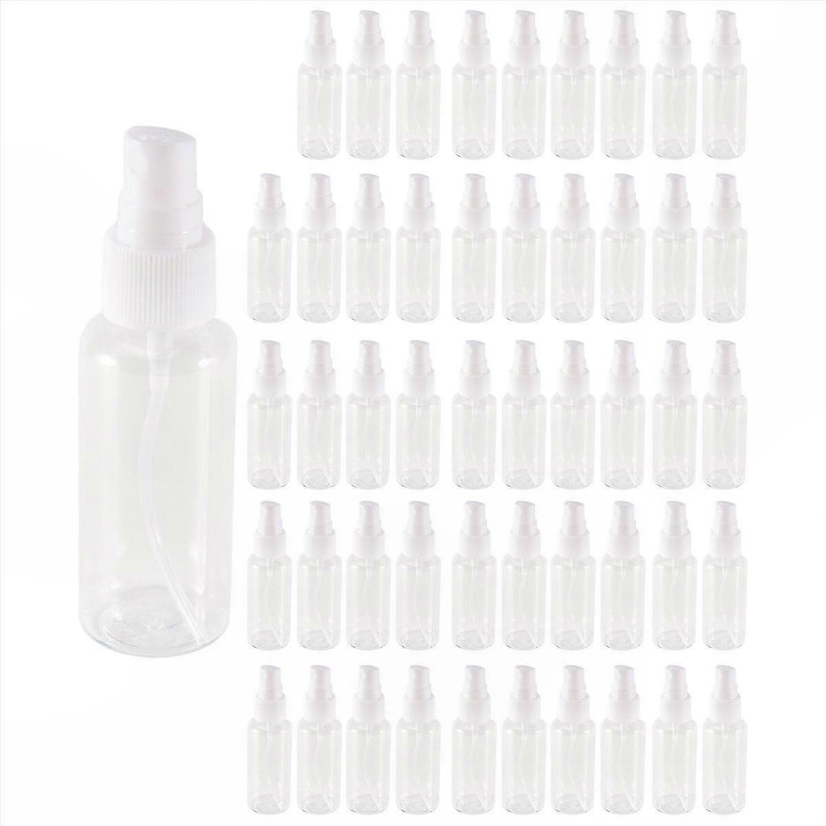 Plastic Refillable Atomiser Bottles, 50 Pieces, 50ml Empty