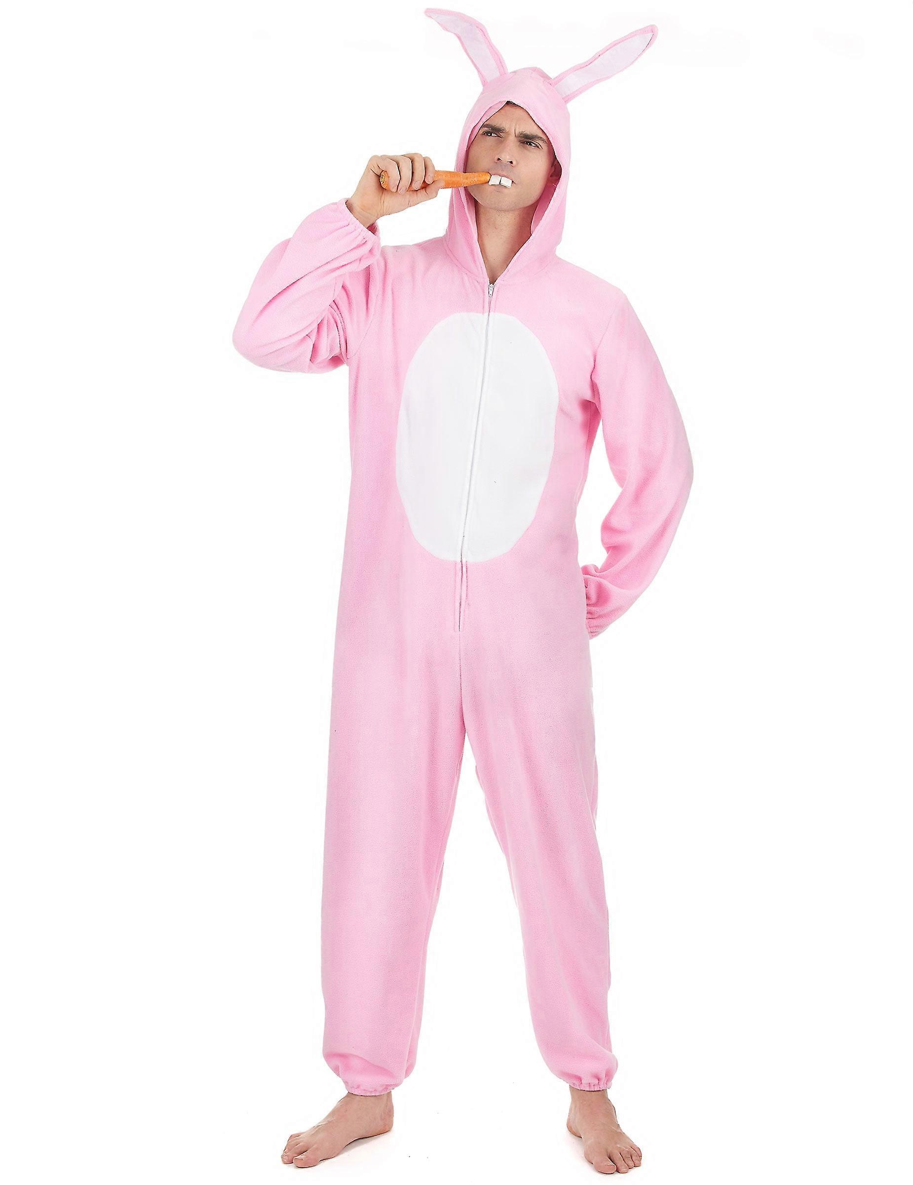 Pink rabbit costume for men