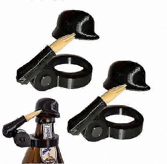 Soldier Salute Helmet 3-Pack Beer Bottle Caps