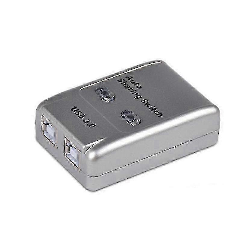 USB 2.0 Auto Sharing Switch 2 Port HUB Adapter Switcher compatible with 2 PC Printer Devices Support Windows
