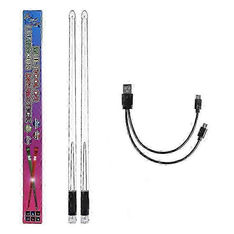 LED Light Emitting Drumsticks 15 Colour Gradient good quality