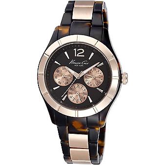 Kenneth Cole klassische Quarz Analog Damenuhr mit IKC0003 KunststoffArmband