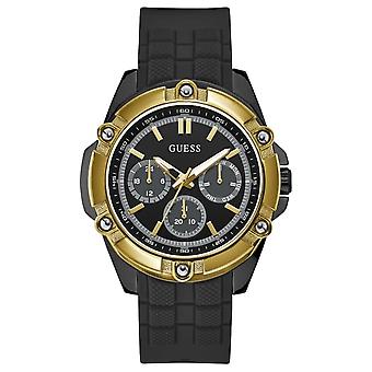 Guess watches bolt Quartz Analog Man Watch with W1302G2 Silicone Bracelet