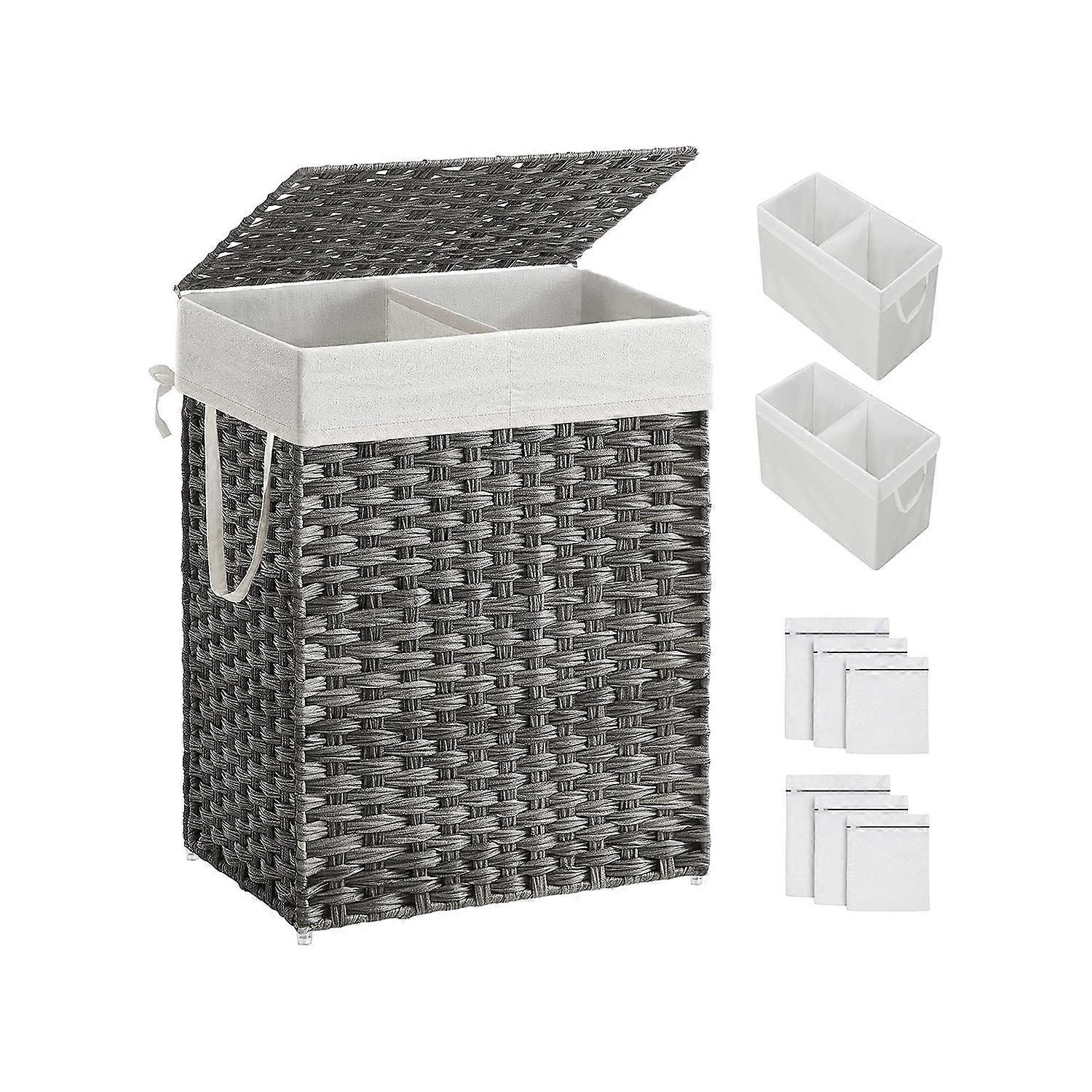 Larridon Laundry Hamper with Lid, 90L Clothes Hamper with
