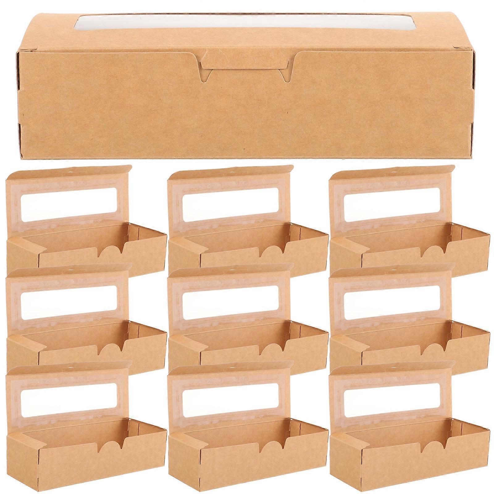 Compact Cake Boxes Professional Baking Packaging Boxes Bakery Products Rectangular Khaki 20Pack