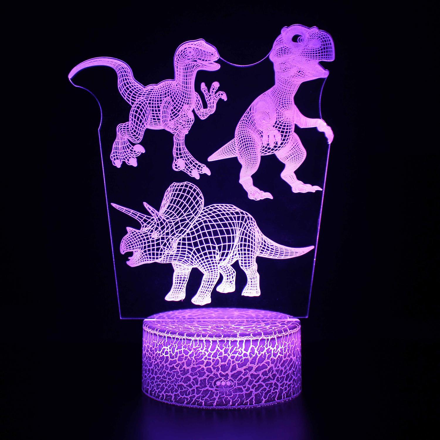 3D Touch Light Night 7 colors remote control Dinosaur #909