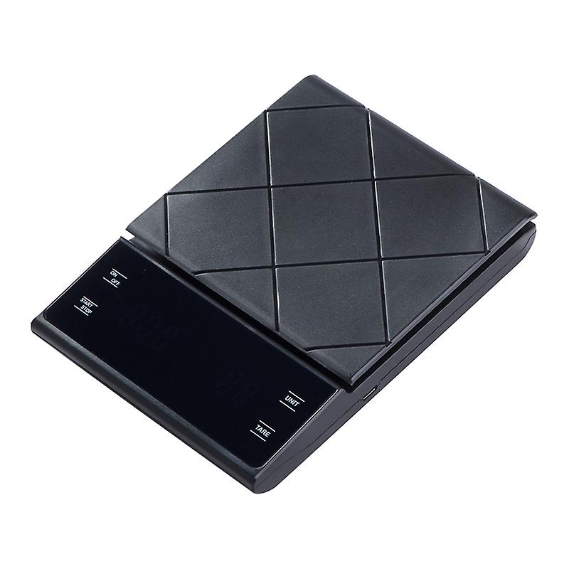 Digital coffee scale with timer, heat resistant silicone mat