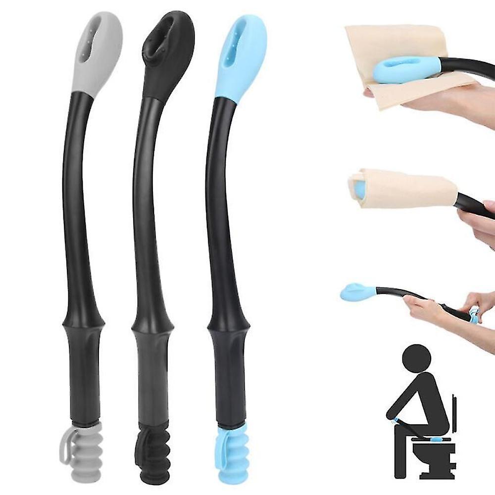 Bottom Toilet Self Wipe Aid Long Handled Wiper Easy Tissue Grip Helper
