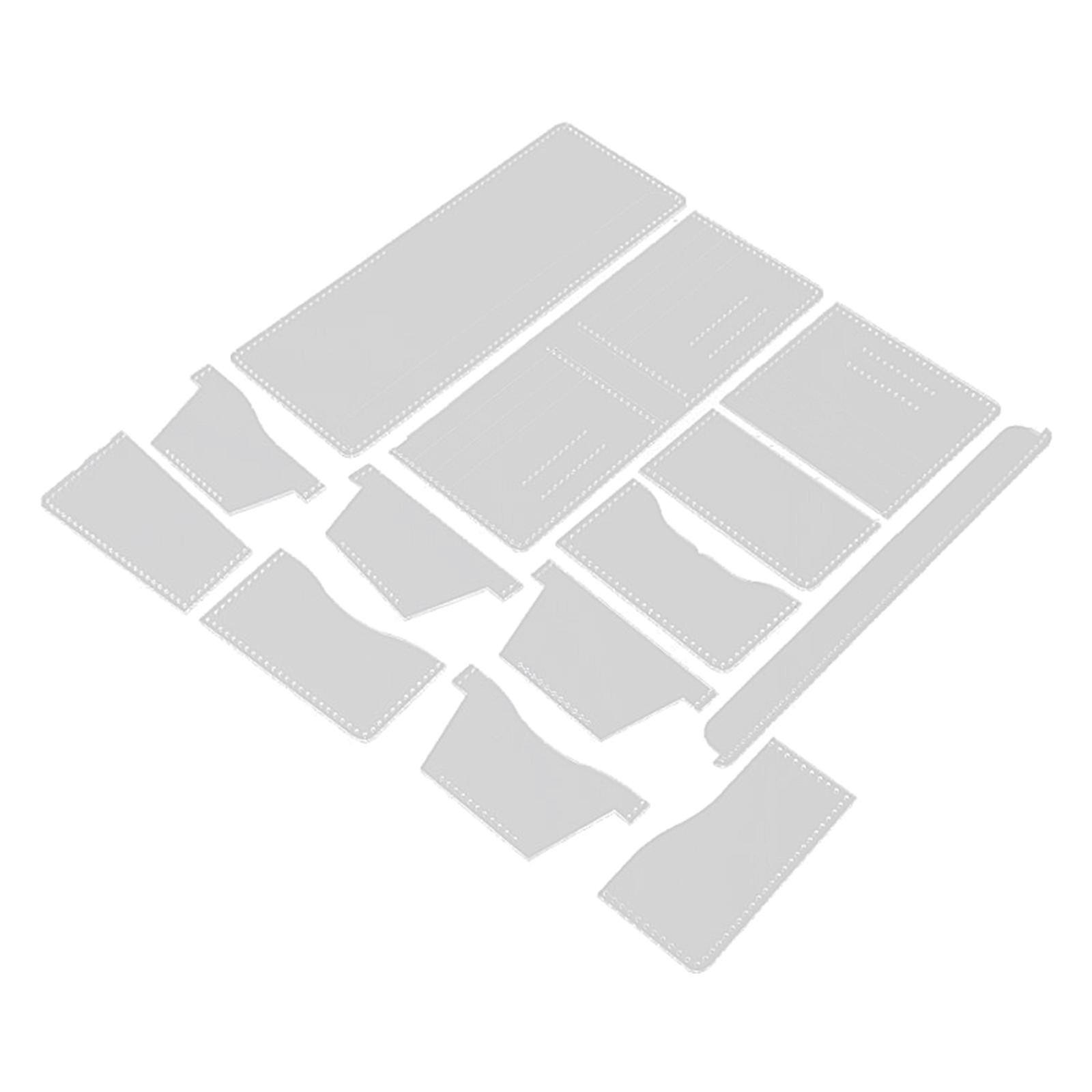 13Pcs/Set Acrylic Template for Short Wallet Leather Craft Pattern Stencil