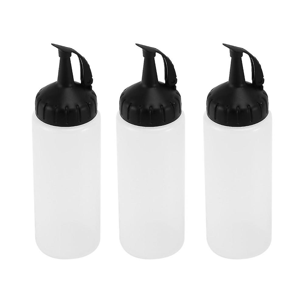 Chef's Squeeze , Pack Of 3, Condiment Squeeze Bottles, Ketchup Squeeze Squirt For Sauce,bbq,, Small