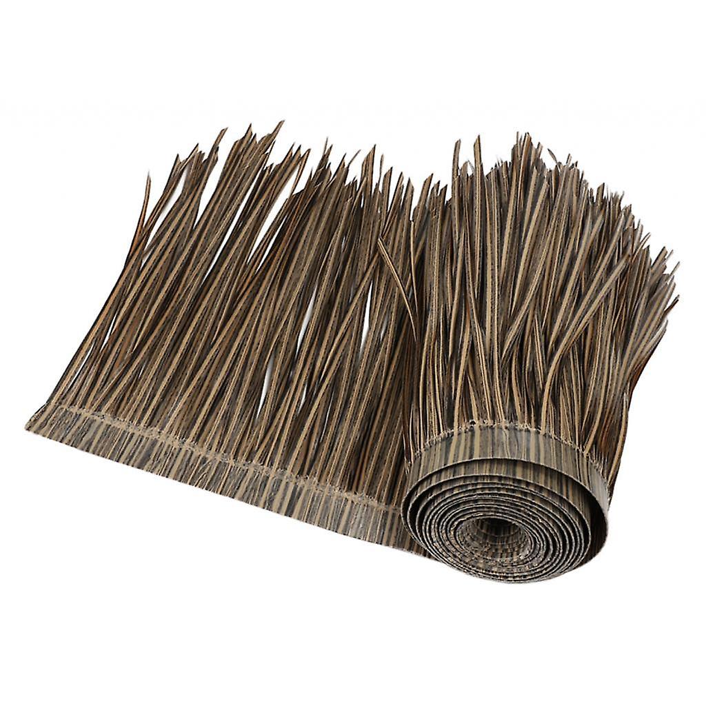 Straw Roof Thatch Simulation Durable Panel Palm Thatch Roll for Garden Patio B
