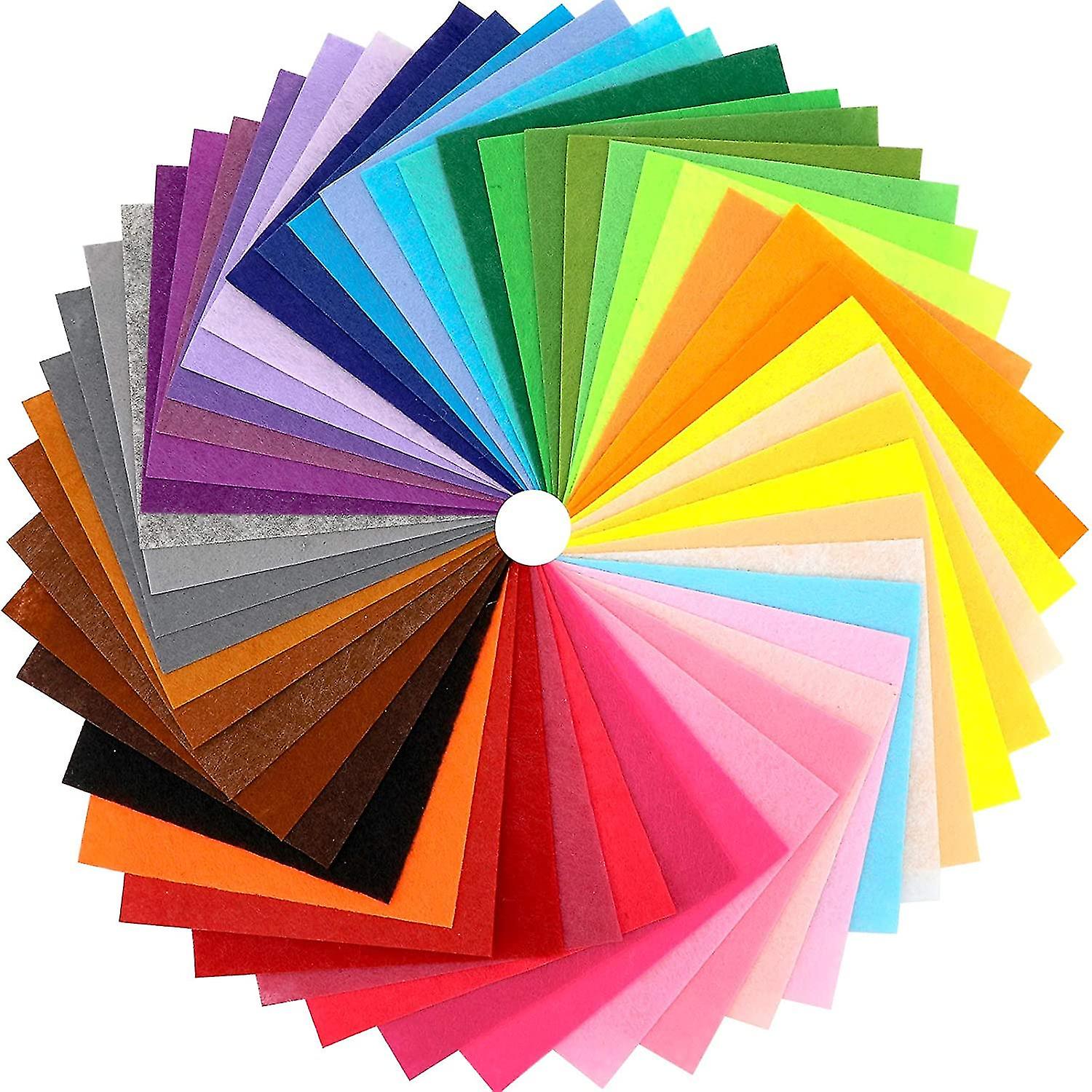 40pcs Felt Fabric Squares Diy Craftwork Felt Crafts Assorted Colors Textile Fuzzy Fabrics For Sewing