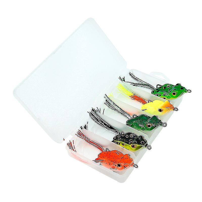 5pcs/box 60 Degree Water Angle Soft And Anti-bait 14g 65mm Frog Bait