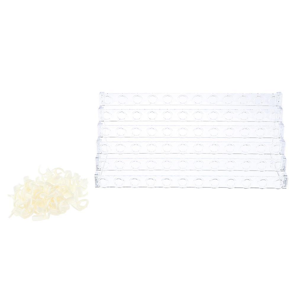 72 Tips UV Gel Color Pops Display Ring&Nail Display Stand Rack Practice Tool