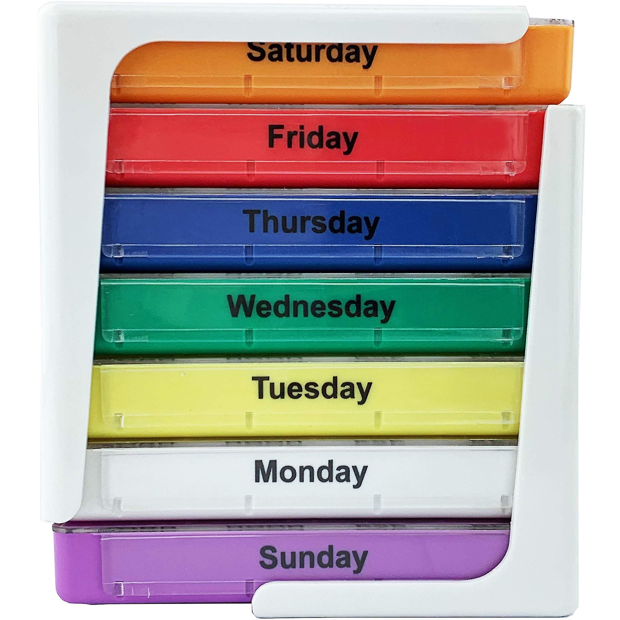 Stackable Pill Organizer 7 Days 4 Compartments