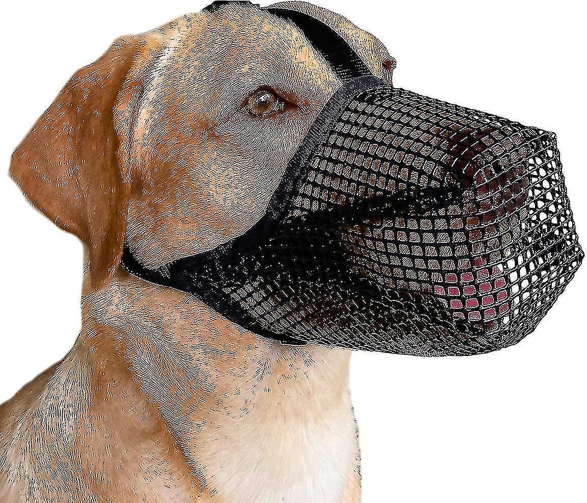 Dog Muzzle With Adjustable Straps, Soft Mesh Covered Muzzles For Small Medium Dogs