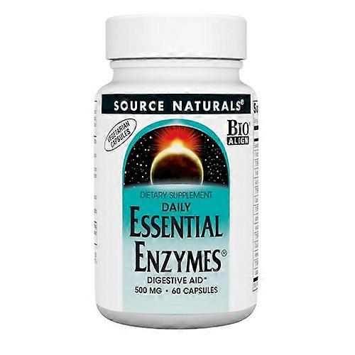 Source Naturals 必需酶，500 毫克，素食 60 粒（1 包）