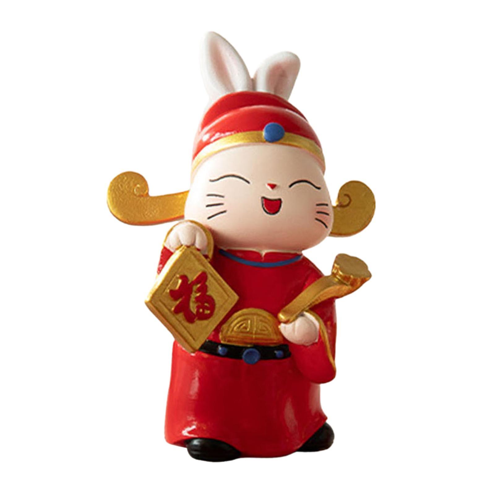 Rabbit Statue Resin Craft Table For Anniversary Home Decorations Stylea