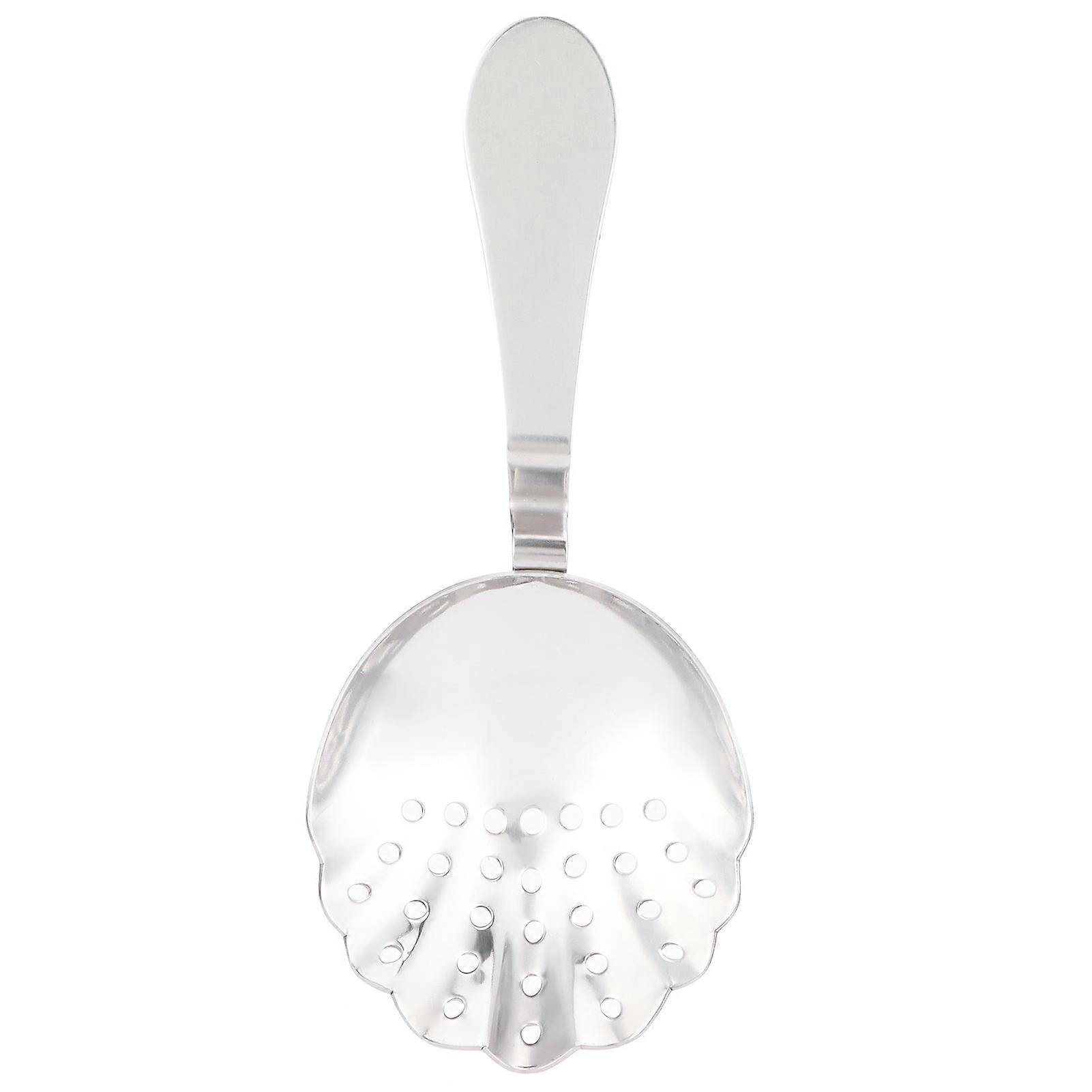 Stainless Steel Bar Strainer Ice Spoon Strainer Filter Kitchen Bar Supplies Accessories Silver