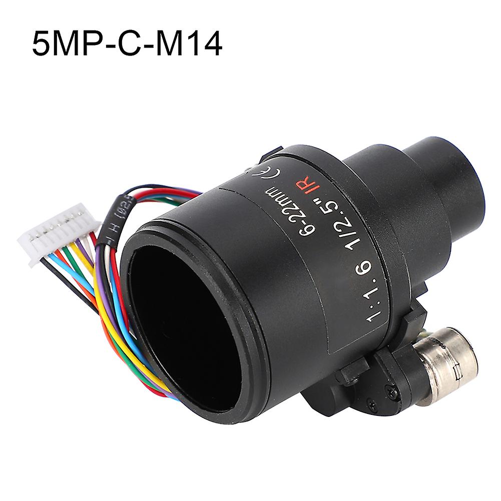 5MP Motorized Zoom Camera Lens 6-22mm M14 Mount for Security Surveillance Systems High Resolution Optical Zoom