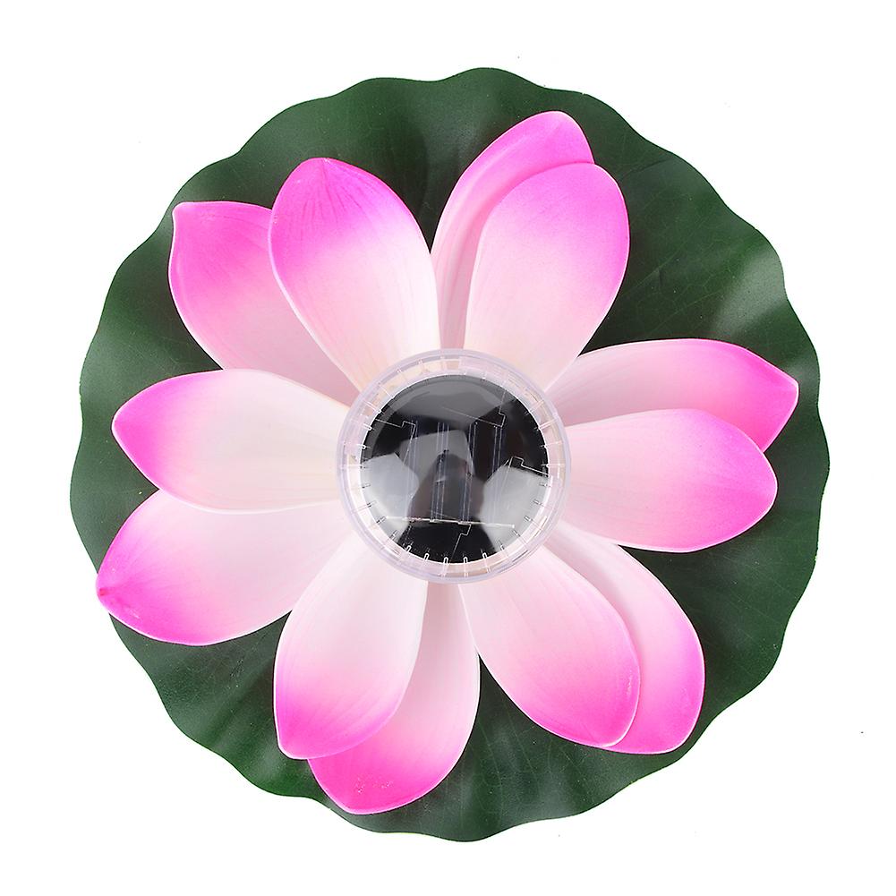 Solar Pond Pool Lights LED Color Changing Lotus Flower Waterproof  Floating LampPink 