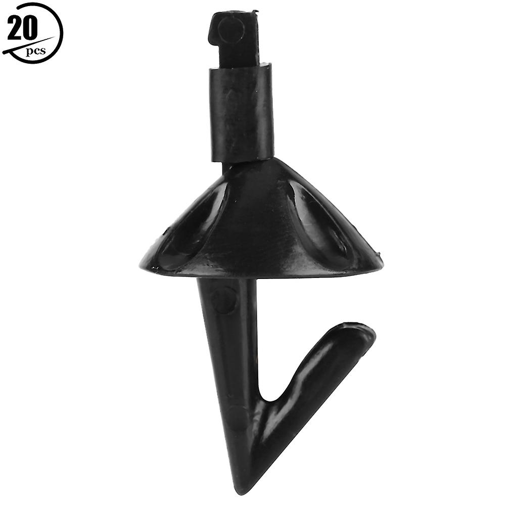 20Pcs Black Cone Shape Fishing Tackle Bait Clips, Durable Fishing Accessory for Secure Bait Attachment and Easy Rigging