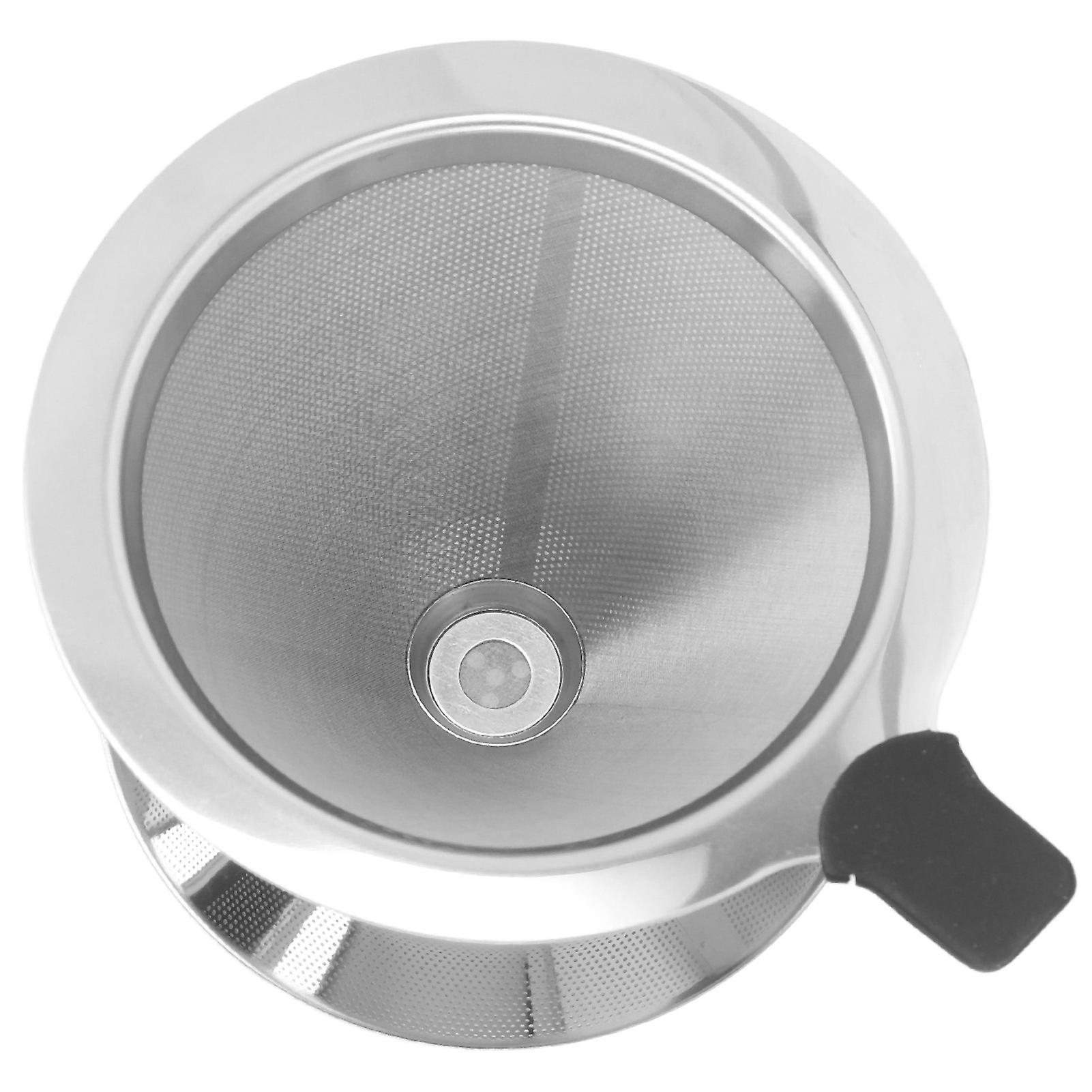 Stainless Steel Coffee Dripper 1-2 Cups Silicone Filter Cone