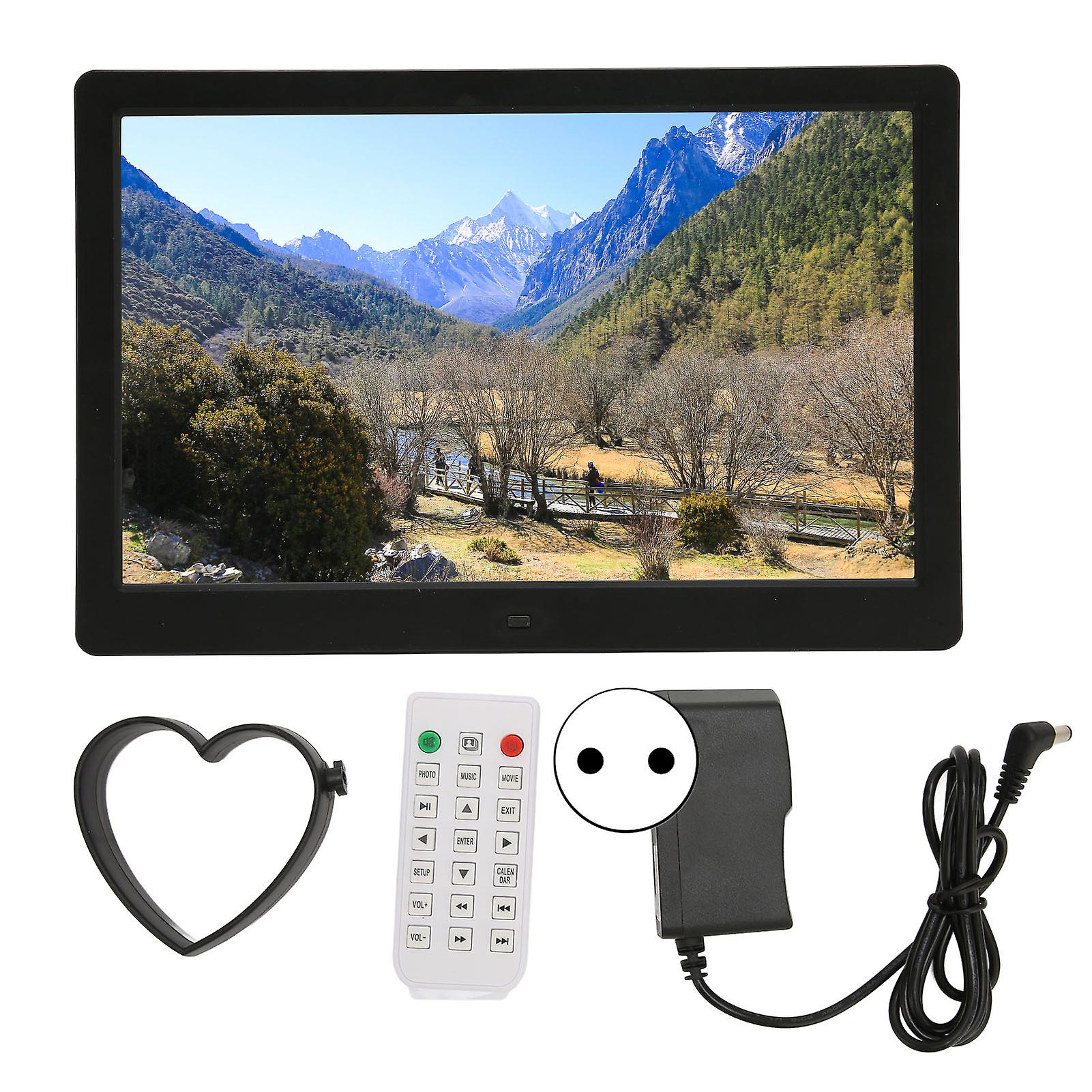 13" HD Digital Photo Frame with Calendar, Clock, LED Display, EU Plug, Plug & Play