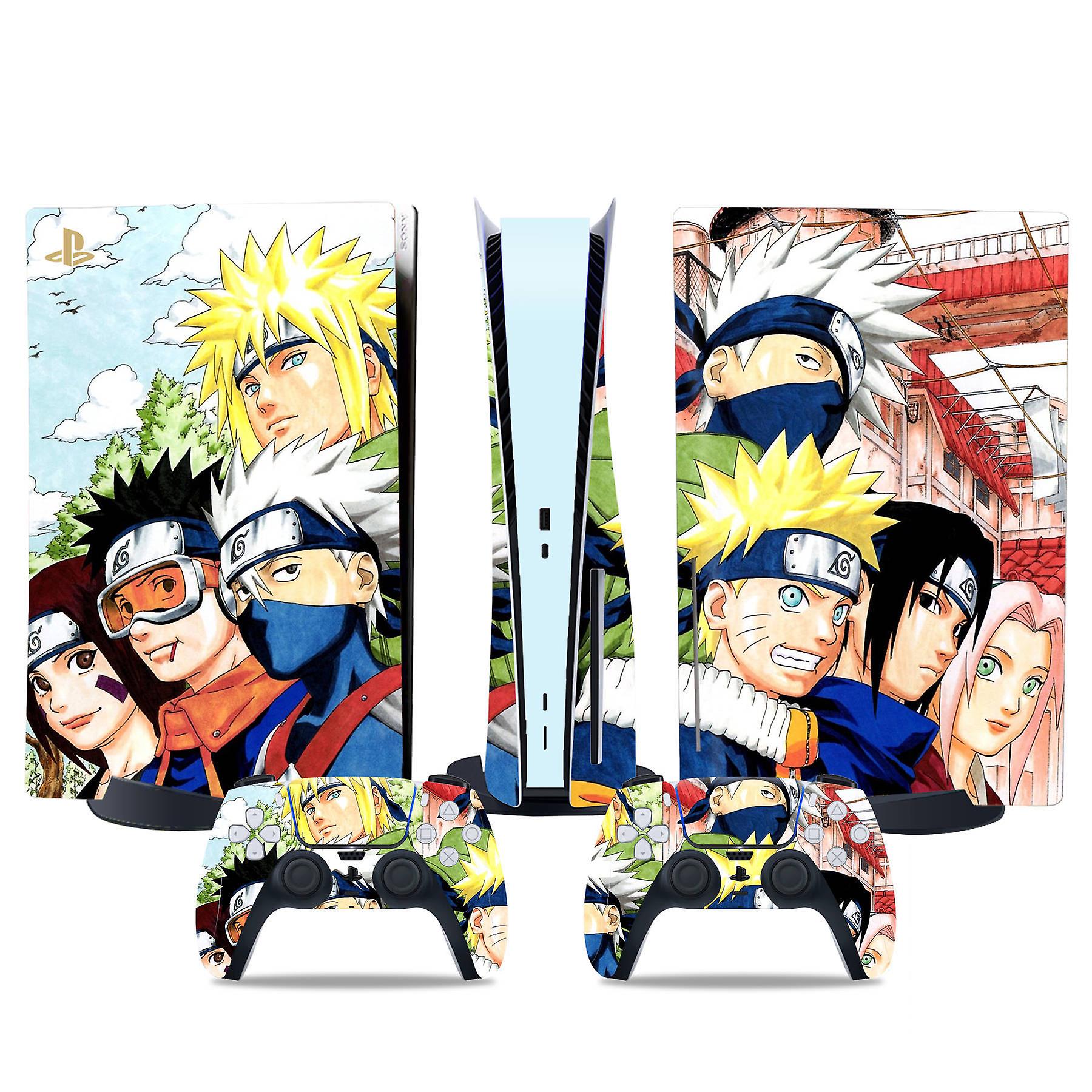 PS5 optical drive version sticker, cool PS5 skin, controller handle,for PS5 console and controller,NARUTO