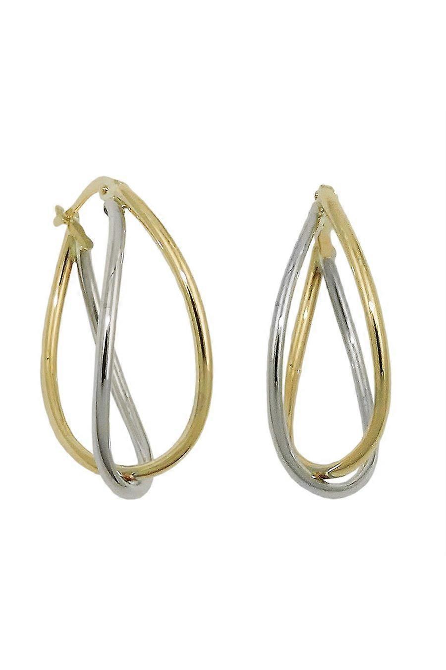 Hoop Earrings Bicolor 9k Gold - Gl431402