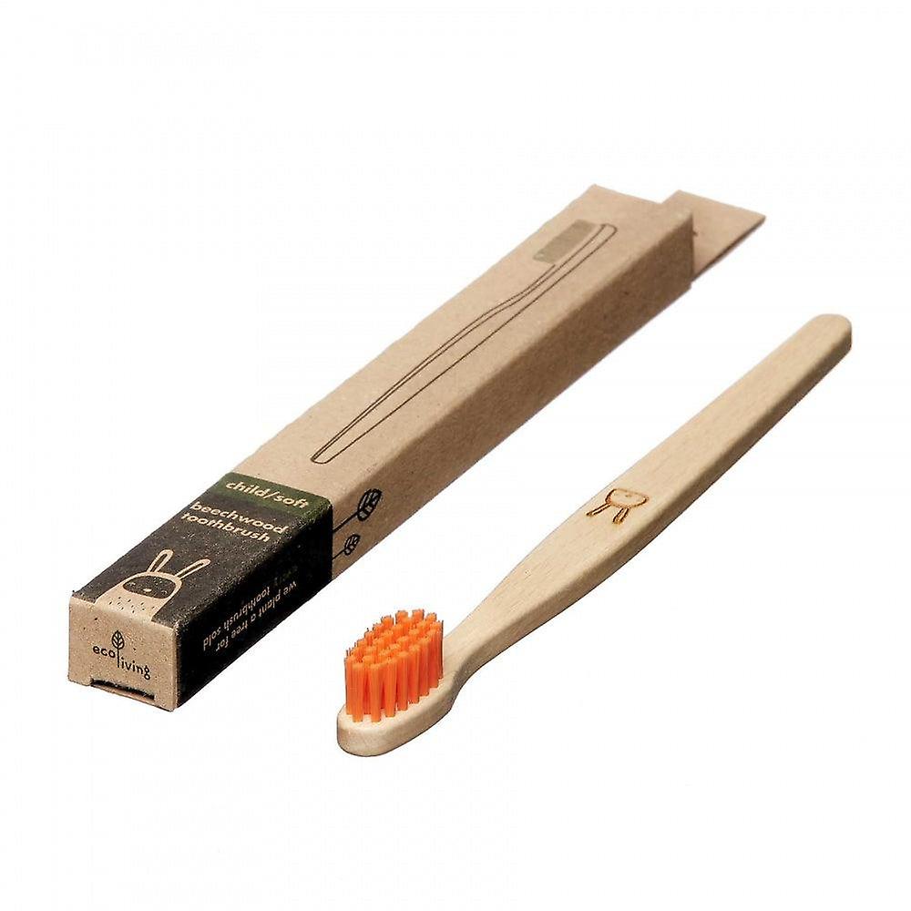 Kids 100% Plant-based Beech Wood Toothbrush - Rabbit