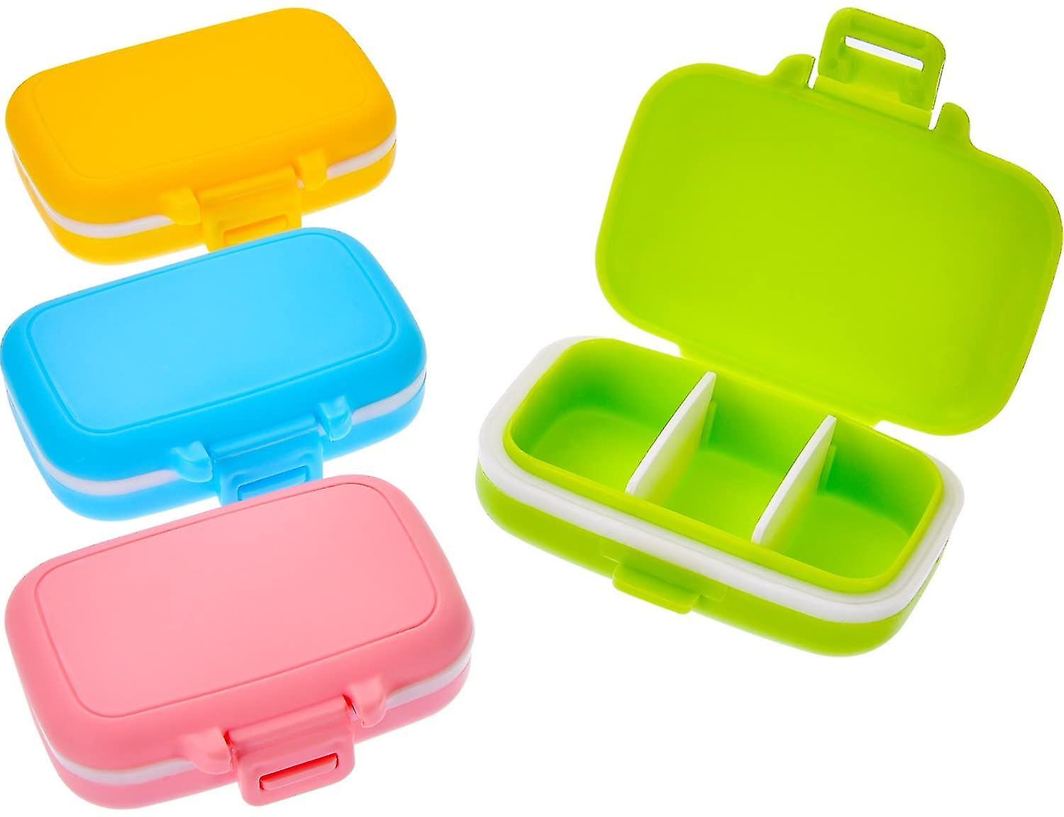 Pill Cases 3 Removable Compartments Plastic Waterproof Pill Box Case Organizer