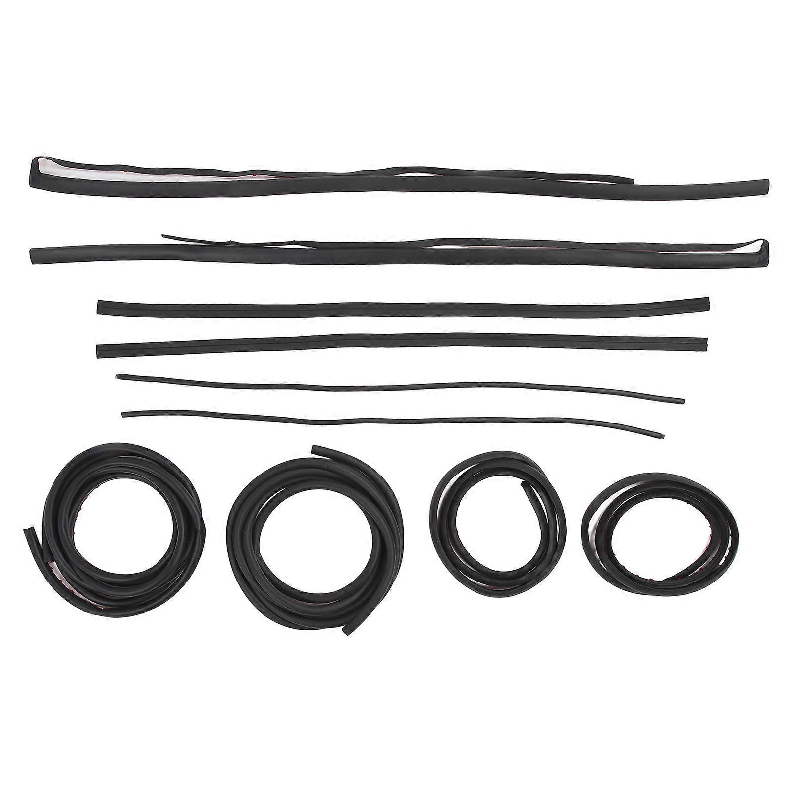 Car Door Seal Strip, Car Door Seal Kit Soundproof Wind Noise Reduction Flexible a B Pillar Seal Strip Replacement for Model 3 Y(8-piece set)